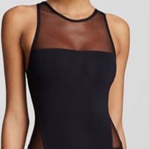 Black one piece bathing suit