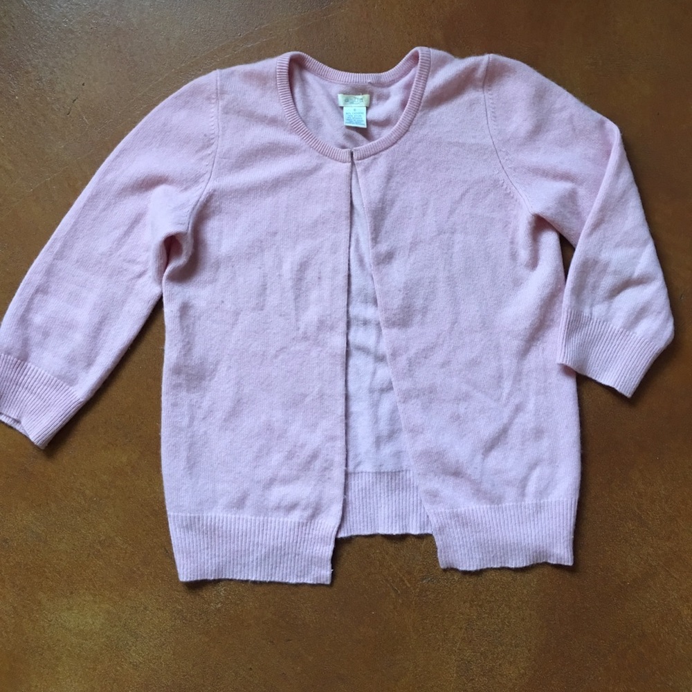 Pink Girls Cashmere Blend Sweater