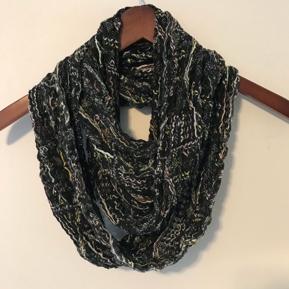 Urban Outfitter Multi-colored Black Infinity Scarf