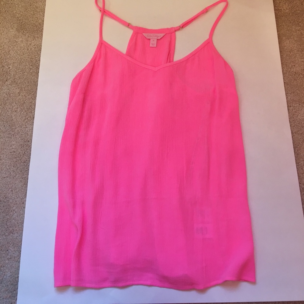 Lilly Pulitzer Dusk Racer Top in Neon Pink