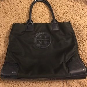 Tory Burch Navy Ella Packable Nylon Tote Tory Burch Navy Ella Packable Nylon Tote