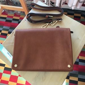 Demi Fold Over Vegan Leather Cross Body Bag