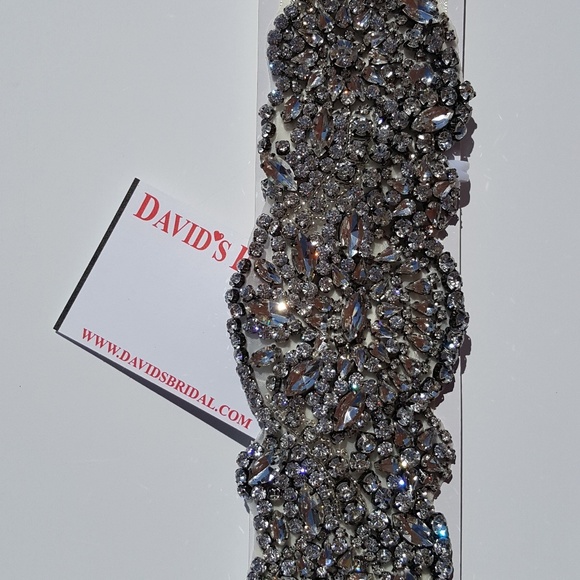 Bridal wedding crystal sash belt main image 5