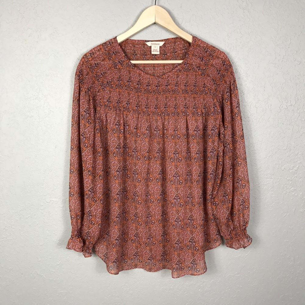 {Sundance} Silk Geo Long Sleeve atop - Picture 2 of 6