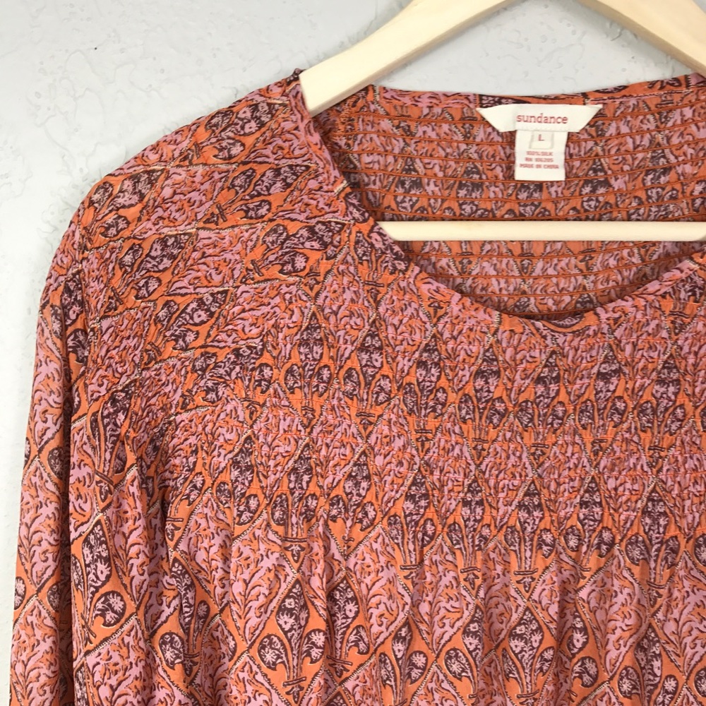 {Sundance} Silk Geo Long Sleeve atop - Picture 4 of 6