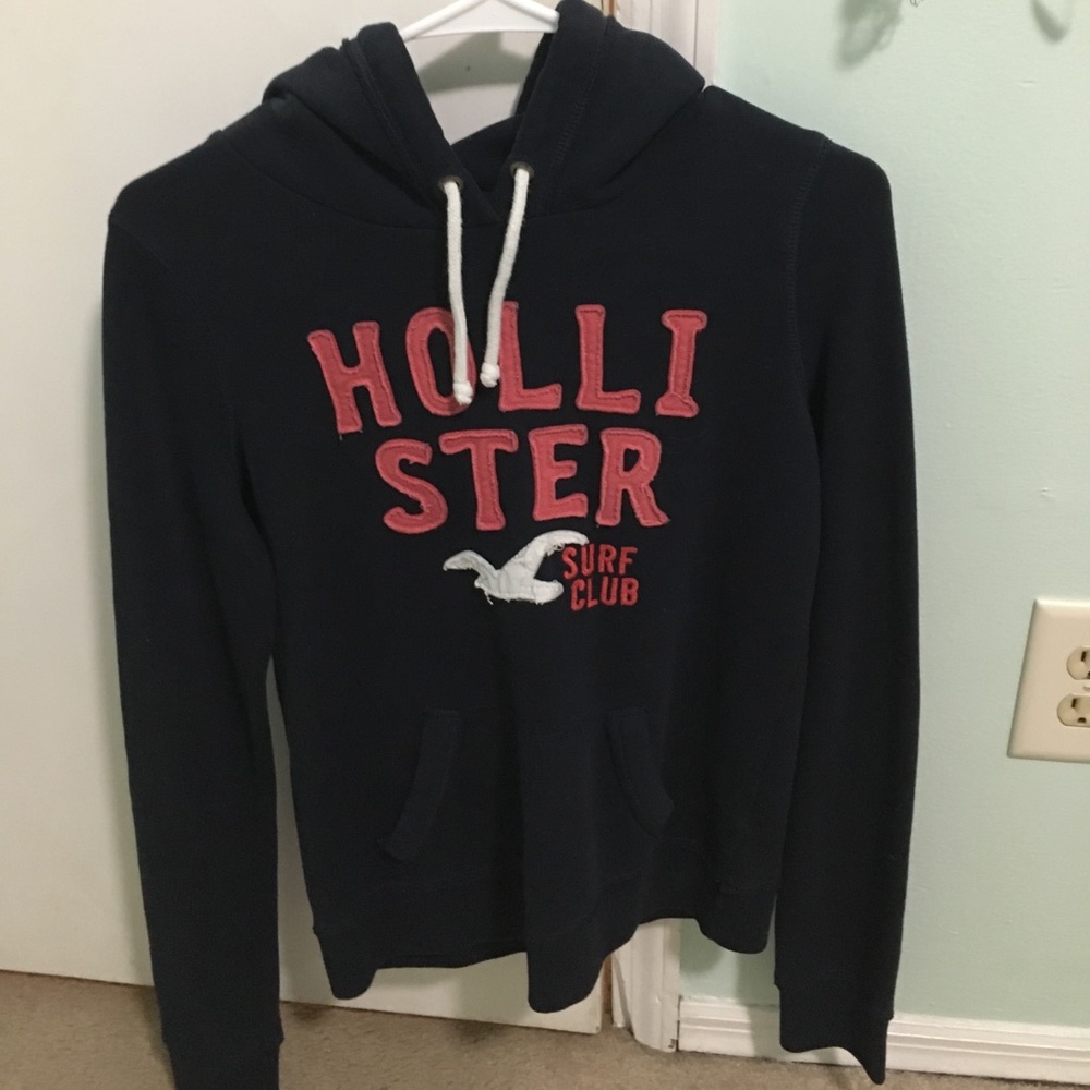 Navy blue hollister hoodie