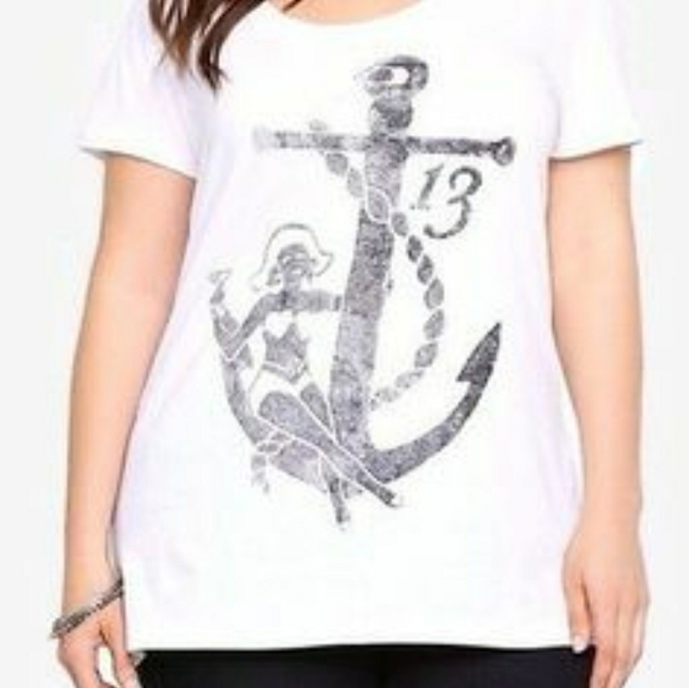 White anchor t-shirt