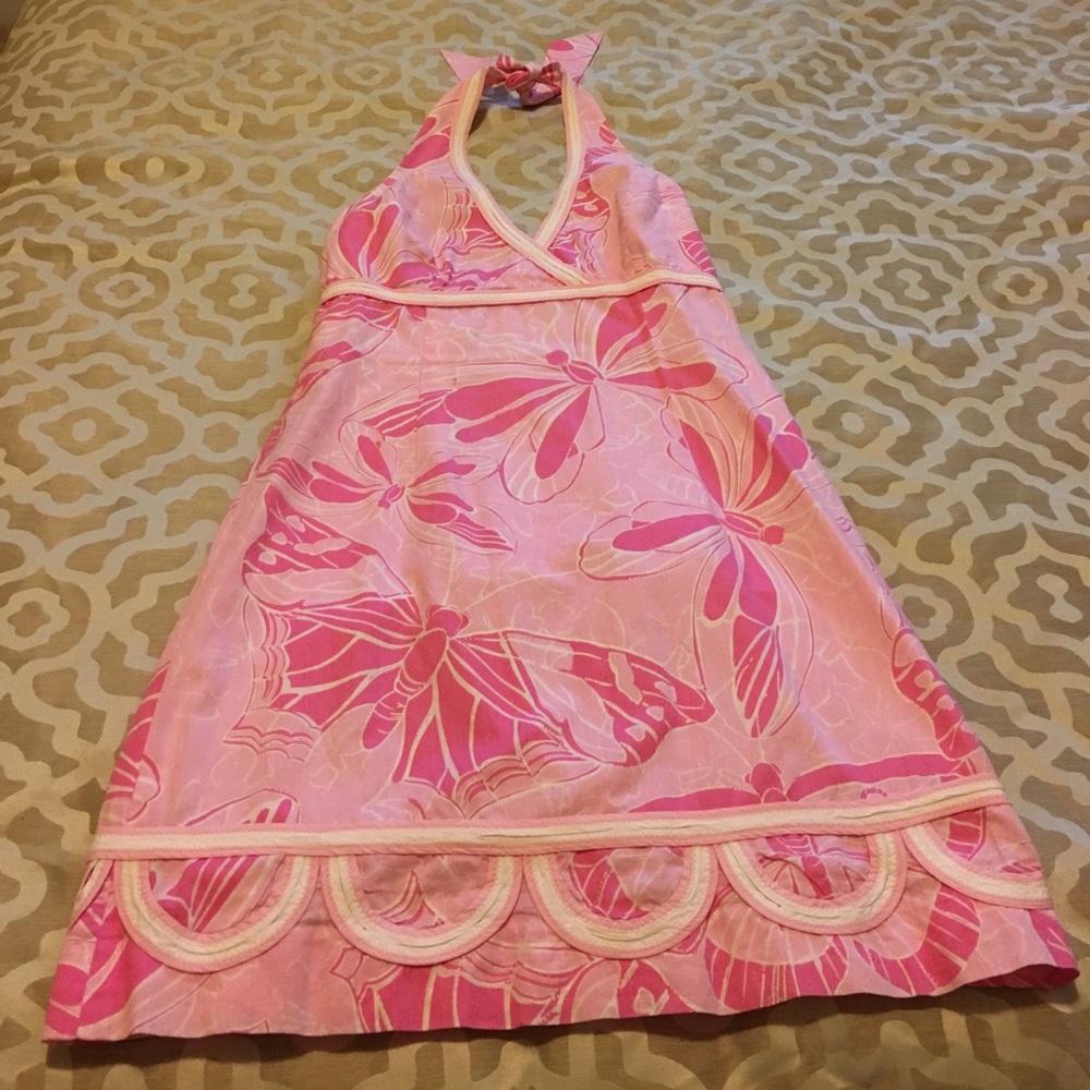 Lilly Pulitzer Pink Halter Dress