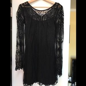 Black Lace Mini Dress