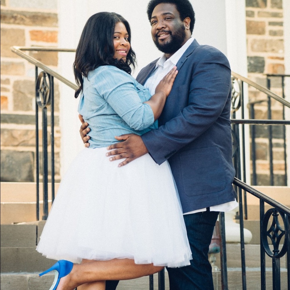 White Plus Size Tulle Skirt
