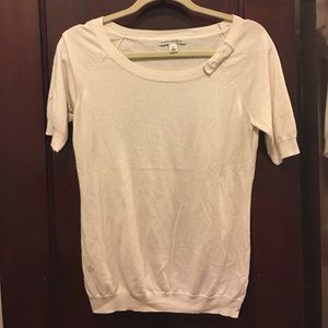 Banana republic short sleeve bow sweater