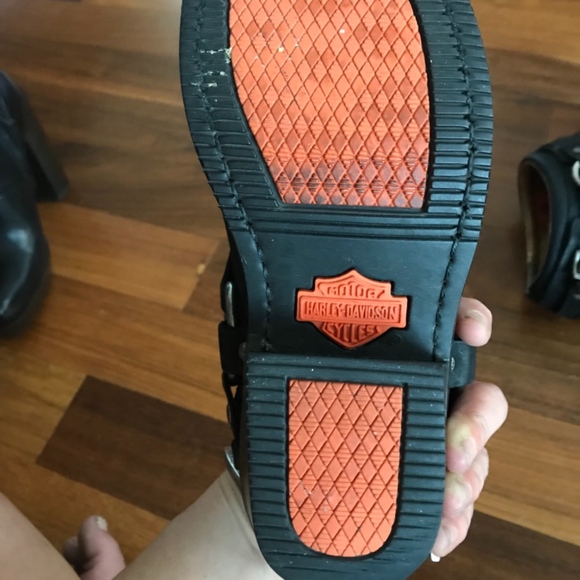 Harley Davidson biker mules w silver Harness sz 7 - Picture 7 of 8