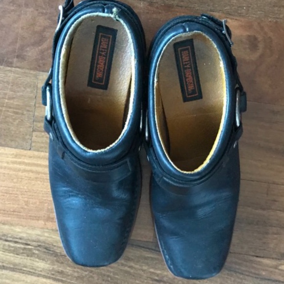 Harley Davidson biker mules w silver Harness sz 7 - Picture 4 of 8