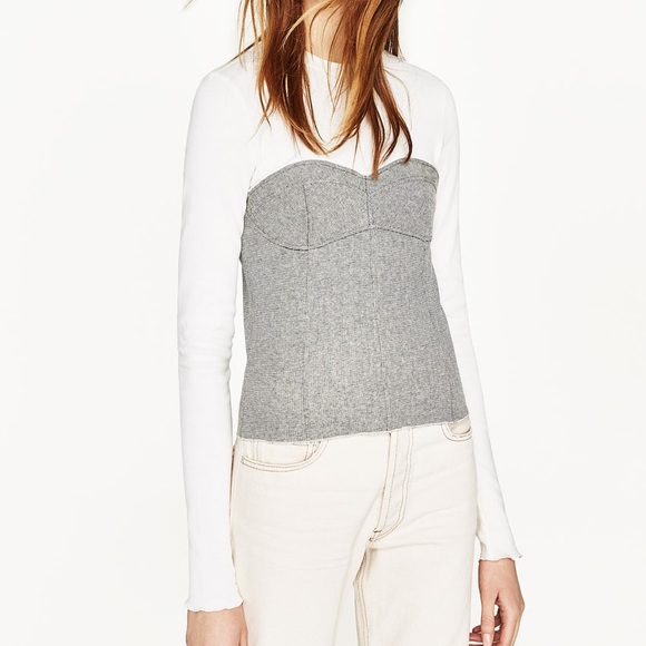 Corset t shirt zara Clearance