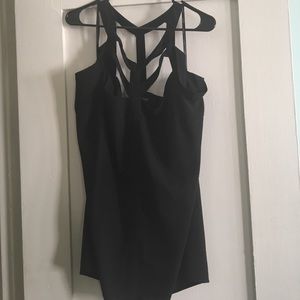 City Chic Black Cage Top