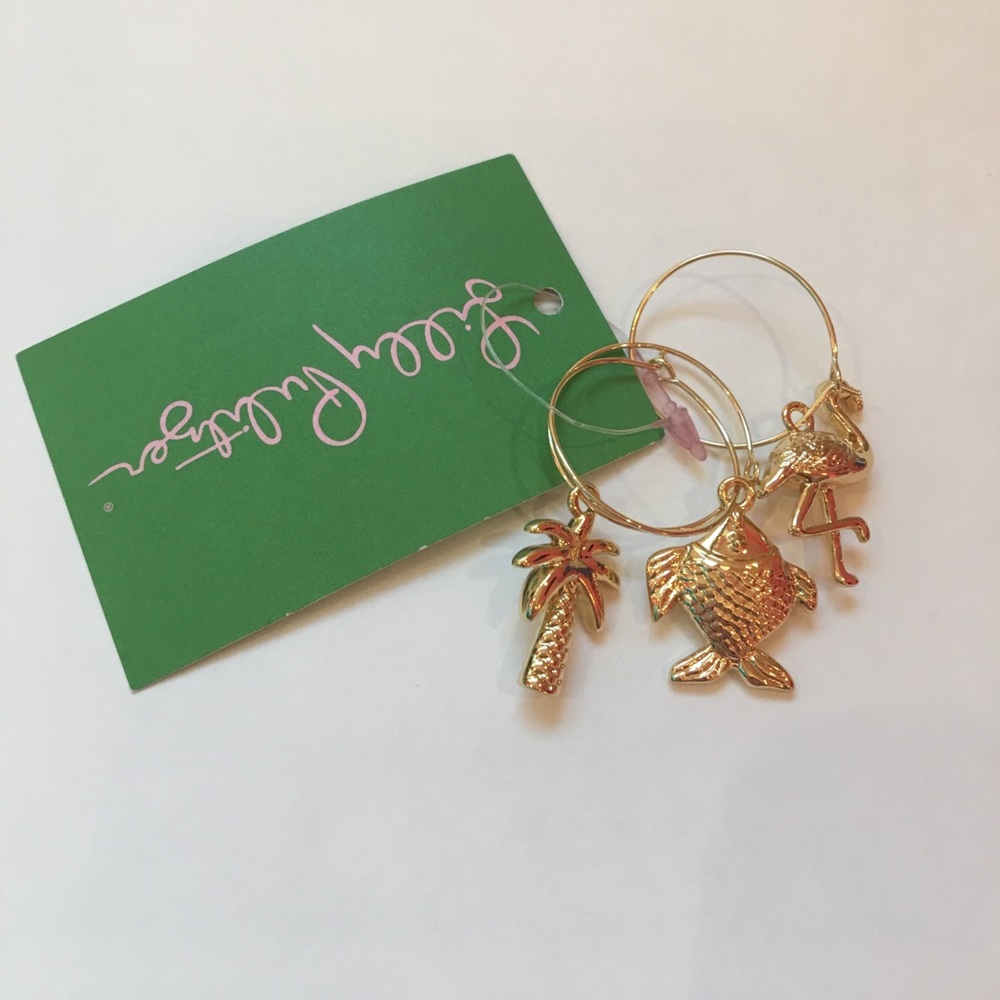 Lilly Pulitzer Wine charms