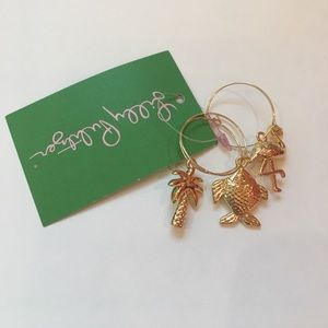 Lilly Pulitzer Wine charms