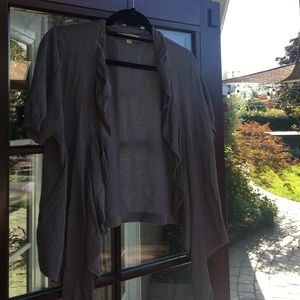 LOFT ruffled Open Cardigan - so cute! L
