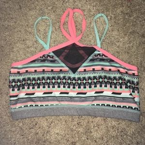 Sweaty Betty cross straps reversible sports bra.