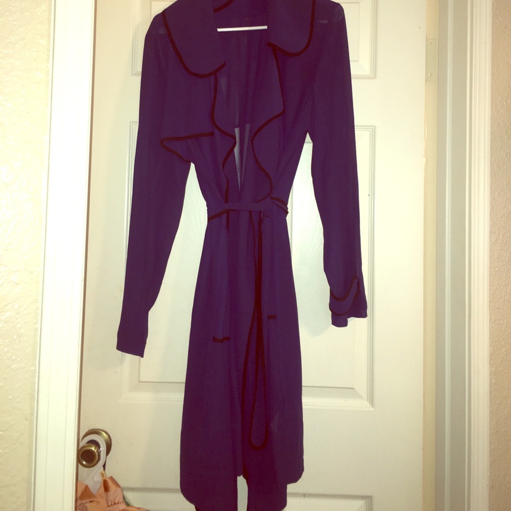 New Navy blue Guess duster jacket
