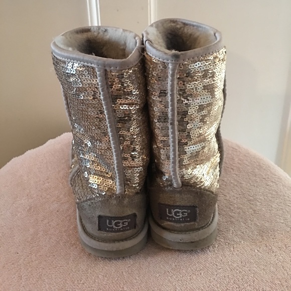 Ugg Silver Sparkly Boots - Picture 2 of 5
