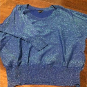 Fun ocean blue sparkle sweater