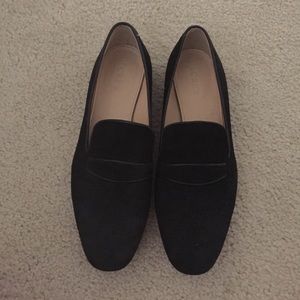 J. Crew Black Suede Flats. Size 6.5