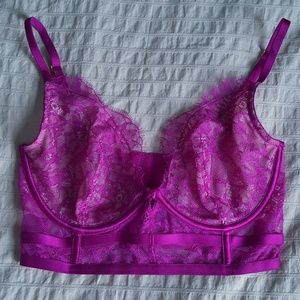 VS Very Sexy Unlined Demi Corset Bra Rhumba Purple