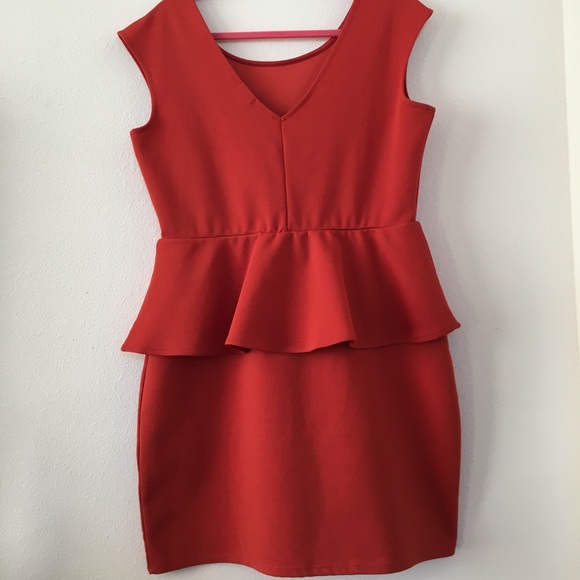 🚫🚫SOLD🚫🚫 Peplum Dress - Picture 2 of 4