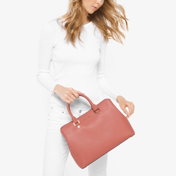 💫Michael Kors Savannah saffiano leather satchel - Picture 1 of 8