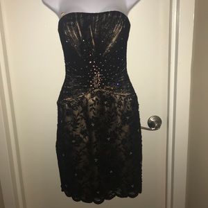 Jovani strapless cocktail dress
