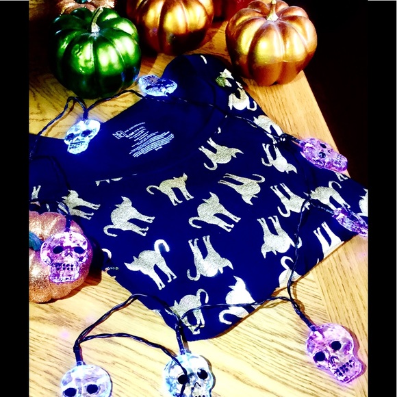 Cat Print Top Black Gold XL - Picture 6 of 7