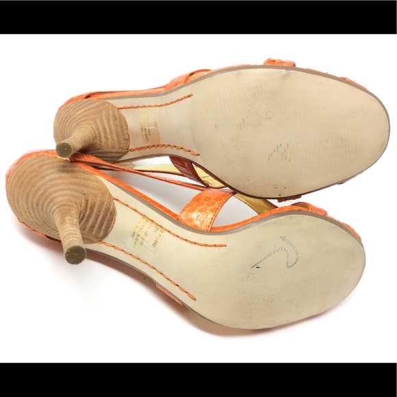 Steve Madden "Demurre" Snake Skin High Heel Sandal - Picture 6 of 8