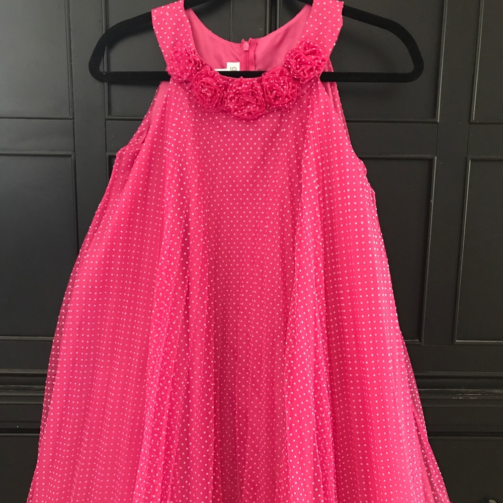 Bonnie Jean pink dot crystal dress