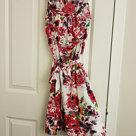 Express Floral Ruffle Dress - Picture 1 of 6