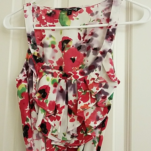 Express Floral Ruffle Dress - Picture 6 of 6