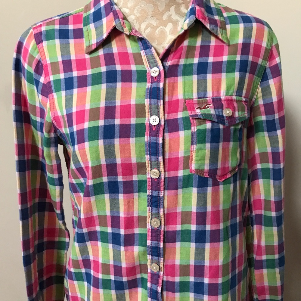 Hollister Plaid Button Down Shirt