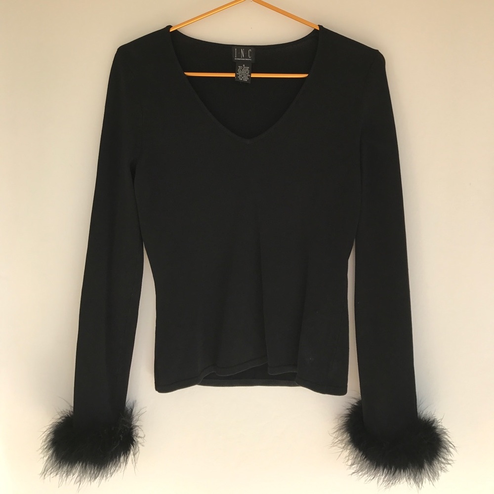 Festive black V-Neck