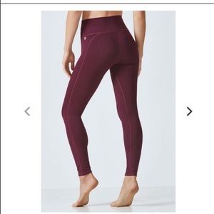 NWOT S maroon long leggings by Fabletics