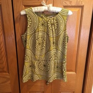Banana Republic green/brown/cream top
