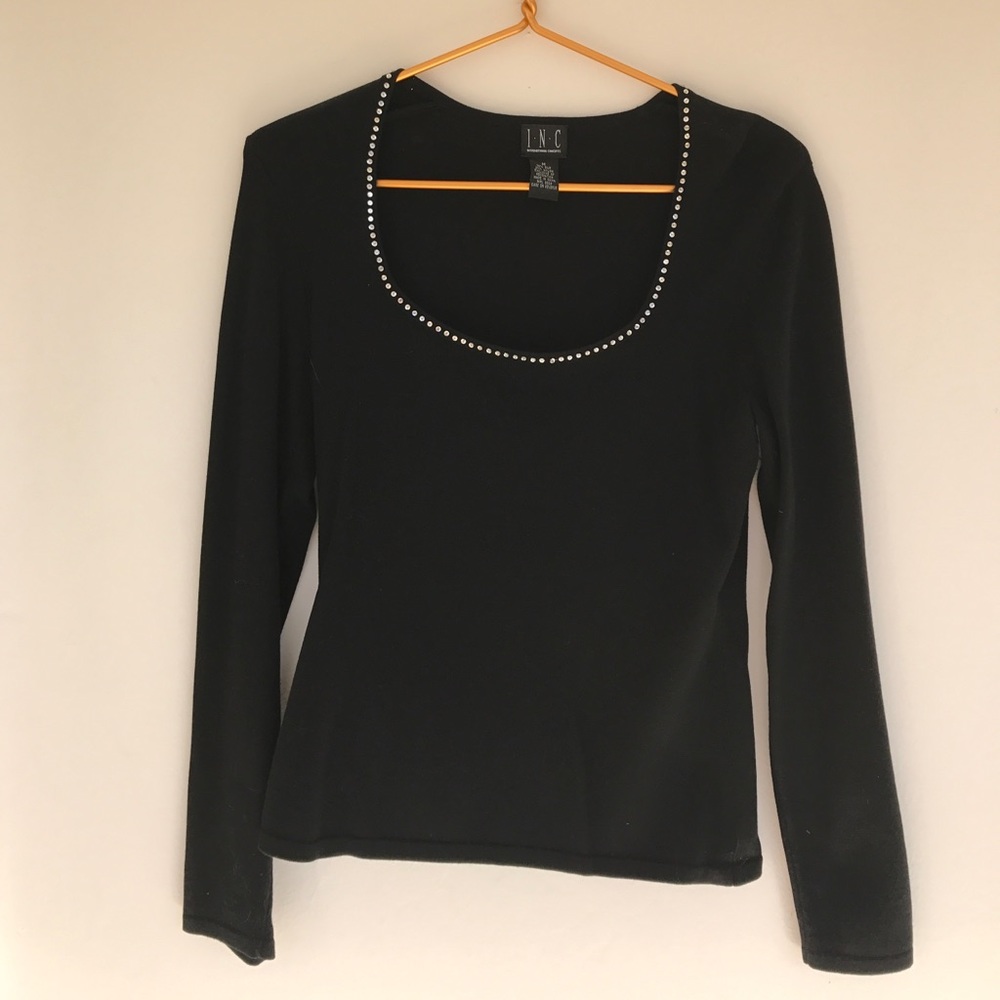 Black evening sweater