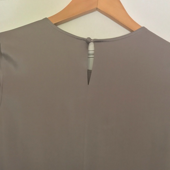 Vince Metallic Silver Silk Blouse - Picture 3 of 7