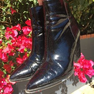 Patent Black booties Patent Black booties