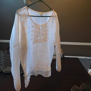 American Eagle White blouse size small