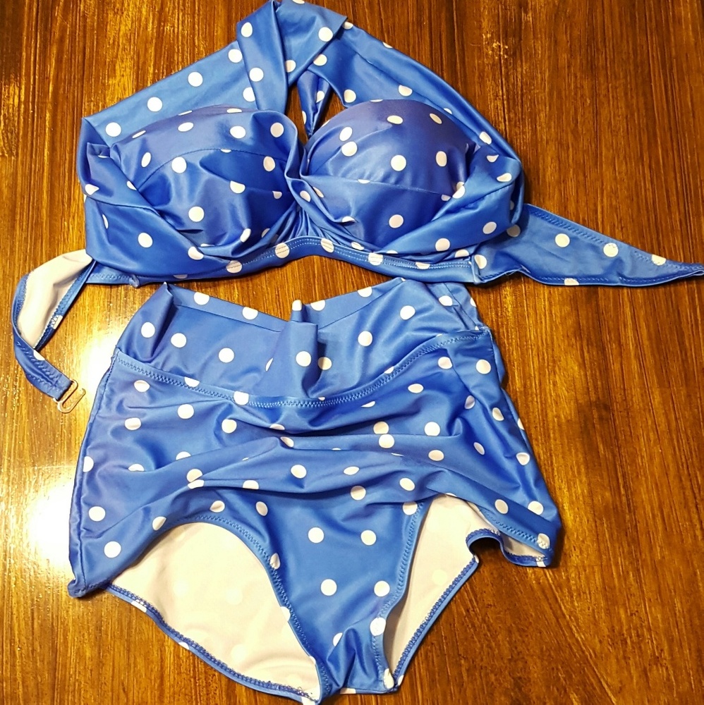 Retro Polka Dot High Waist Bikini!