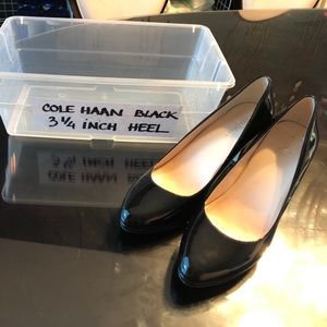 Cole Haan Black Patent Leather Heels