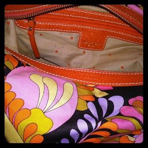 Rars Leather and floral fabric kate spade hobo