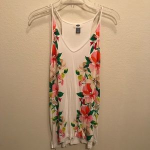Floral racer back tank