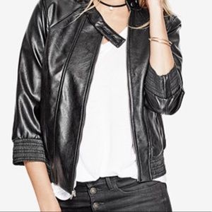 Guess Gabe Faux leather bomber jacket- GUC