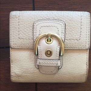 Coach pebbled leather wallet
